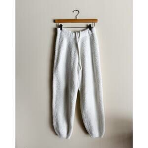 Skims Bone Off White Cozy Boucle Jogger Fleece Sherpa Pants L/XL Cozy Comfort